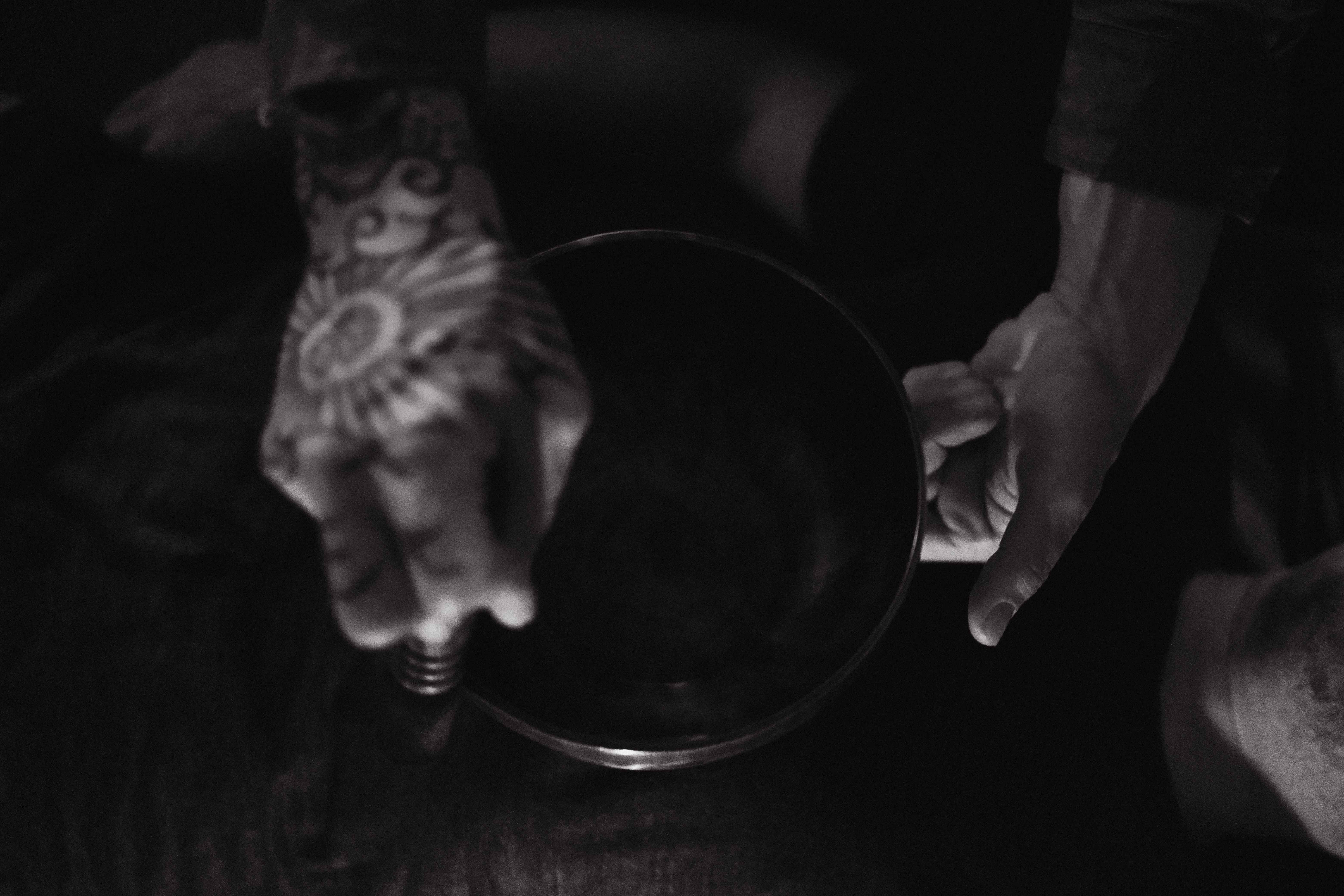 Singing bowl from above